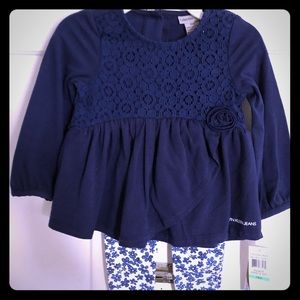 Two piece calvin klein clothes for a girl